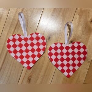 NEW Checkered Hearts Decor Lot